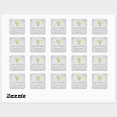 Groene Conch Schelp Save the Date Stickers (Vel)