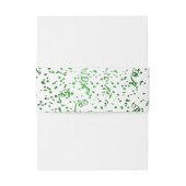 Groene Confetti Birthday Party Weddenschap Belly B Uitnodigingen Wikkel (Achterkant Voorbeeld)