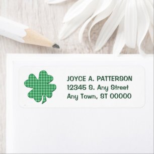 Groene controles Shamrock Return Address Label