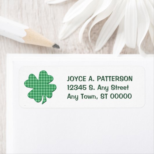 Groene controles Shamrock Return Address Label (Insitu)