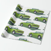 Groene converteerbare auto cadeaupapier (Uitgerold)