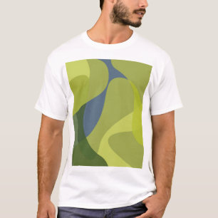 Groene, coole, trendmatige, moderne golvende organ t-shirt