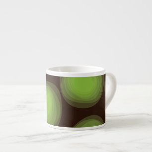 Groene, coole, unieke, trendy, abstracte bloem in espresso kop