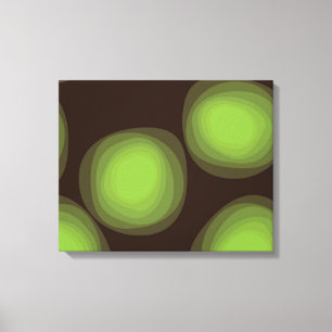 Groene, coole, unieke, trendy, stedelijke bloem ab canvas afdruk