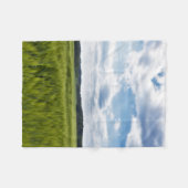 Groene Cornfields en Blauwe Skies Fleece Deken (Voorkant (Horizontaal))