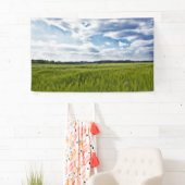 Groene Cornfields en Blauwe Skies Spandoek (Insitu)