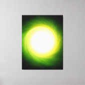 Groene Cosmic Black Hole Stretched Canvas Afdrukke (Voorkant)