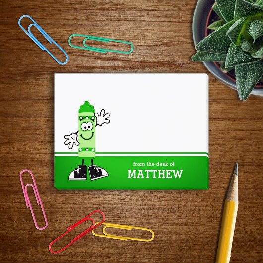 Groene Crayon op maat Post-it® Notes