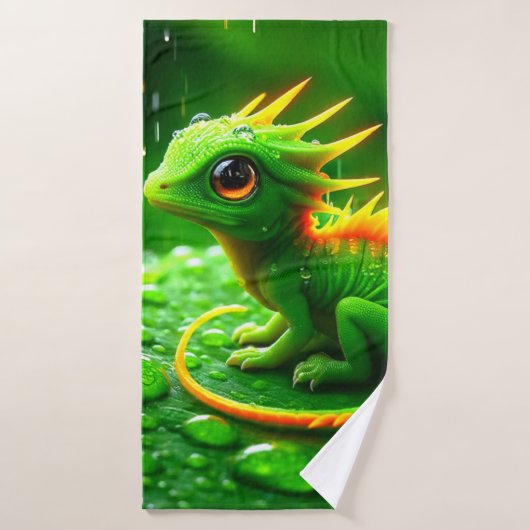 Groene creatie badhanddoek (Badhanddoek)