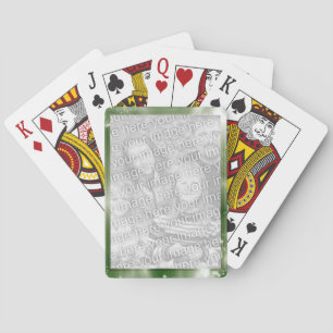 Groene Creëer Uw Eigen Persoonlijke Foto Lijst Speelkaarten