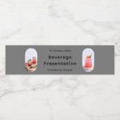 Groene Crème Esthetisch Eenvoudig Drank Drank Waterfles Etiket (Enkel label)