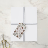 Groene Crème Kerstdennenappels Cadeaulabel (Met Touw)