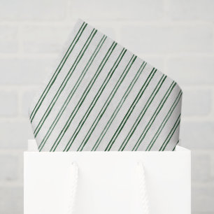 Groene Crème Strepen Kerstmis Tissuepapier