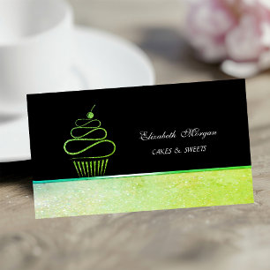 Groene Cupcake Bakkerij Banketbakker Visitekaartje