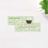 Groene Cupcake Gift Label Mini Visitekaartjes (Bureau)