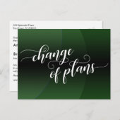 Groene Curve Verandering van Plannen Uitgestelde B Briefkaart (Voorkant / Achterkant)