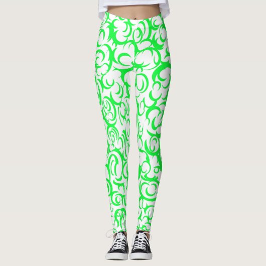 Groene curven leggings (Voorkant)
