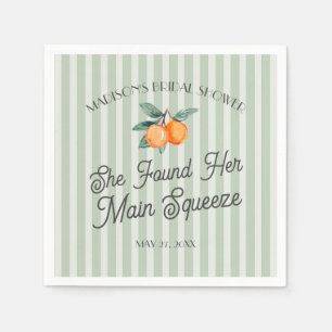 Groene Cutie Main Squeeze Citrus Bruiloftsborrel Servet