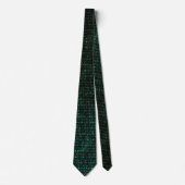 Groene Cyber Glitz Keelband Stropdas (Voorkant)