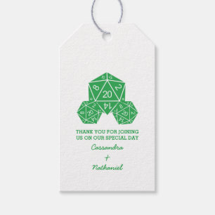 Groene D20-Labels voor weddenschappen Cadeaulabel