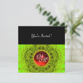 GROENE DAHLIA, ROBIJN, helder groen zwart geel roo Kaart (Staand voorkant)