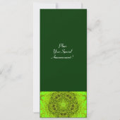 GROENE DAHLIA, TOPAZ , helder groen zwart geel Kaart (Achterkant)