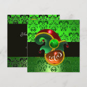 GROENE DAMAST, ELFENHOED ST. PATRICK'S  FEest INIT Kaart (Voorkant / Achterkant)