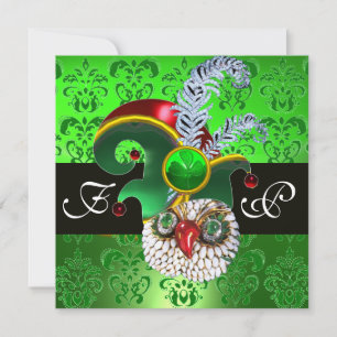 GROENE DAMAST, JUIWELEN UIL, ELFEN HOED, DIAMANTEN KAART