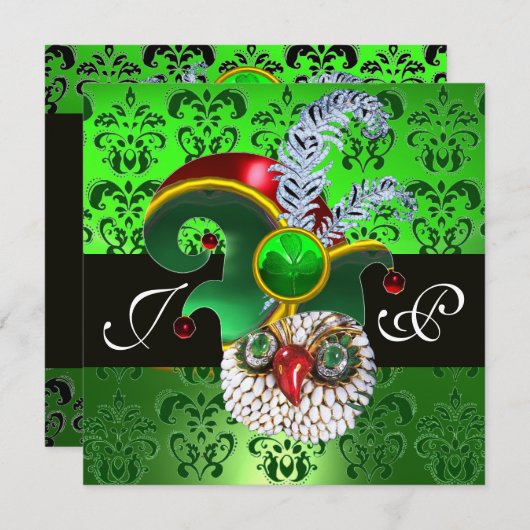 GROENE DAMAST, JUIWELEN UIL, ELFENHOED, DIAMANTEN KAART (Voorkant / Achterkant)