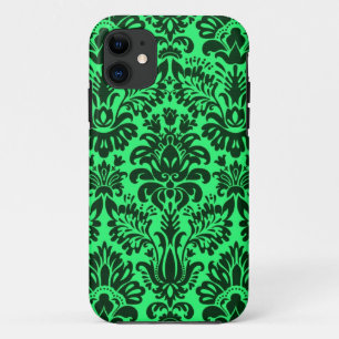 Groene damast ontwerp iPhone 11 hoesje