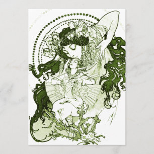 groene dame kunst kaart