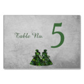 Groene dames Ivy & Silver Handfasting Table Card Kaart (Voorkant)