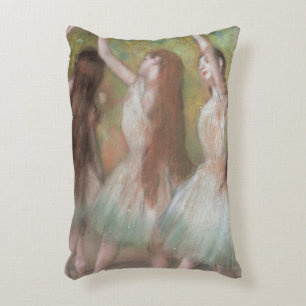 Groene Danseressen door Edgar Degas, Vintage Balle Accent Kussen