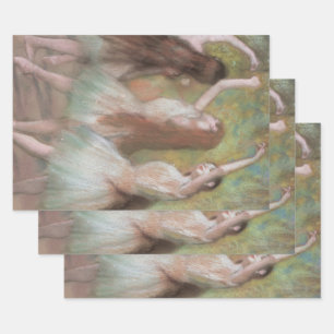 Groene Danseressen van Edgar Degas, Kunst van het  Inpakpapier Vel