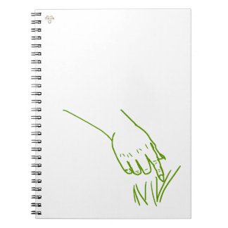 Groene Daryl Goblin Hand Aanraken Gras Notitieboek
