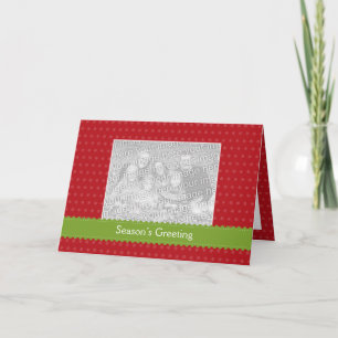 Groene de vakantiegroet van Kerstmis van de lint Feestdagen Kaart