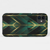 Groene Deco Case-Mate iPhone Case (Achterkant (horizontaal))