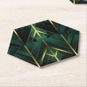 Groene Deco Kartonnen Onderzetters (Schuin)