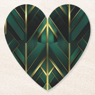 Groene Deco Kartonnen Onderzetters