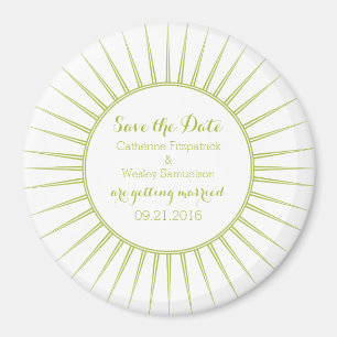 Groene Deco Retro sparen de Magnet van de Datum Magneet