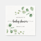 Groene Delight Eucalyptus Baby shower servetten (Voorkant)