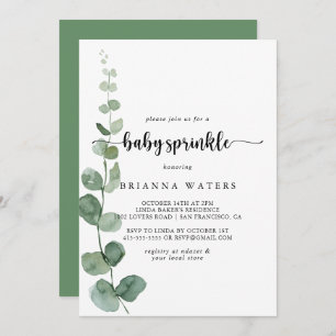Groene Delight Eucalyptus Baby Sprinkle Kaart