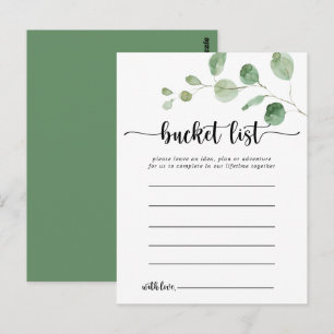 Groene Delight Eucalyptus Eenvoudige Bucket List K Briefkaart