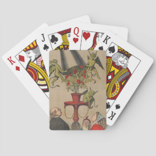 Groene demonen verwijderen Hoesje uit boeket van R Pokerkaarten