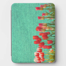 groene denim bloemen