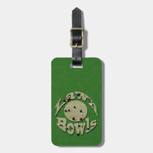 Groene Denim Gras Bowling, Bagage Label (Voorkant verticaal)