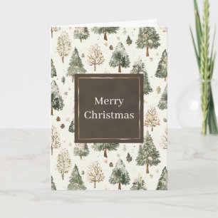 Groene dennenappels Kerstmis Kaart