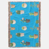 Groene dessert Succulent Cactus in Pots Deken (Voorkant Verticaal)