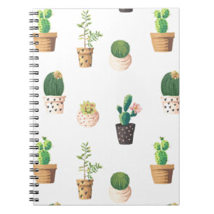 Groene dessert Succulent Cactus in Pots Notitieboek