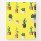 Groene dessert Succulent Cactus in Pots Notitieboek (Achterkant)